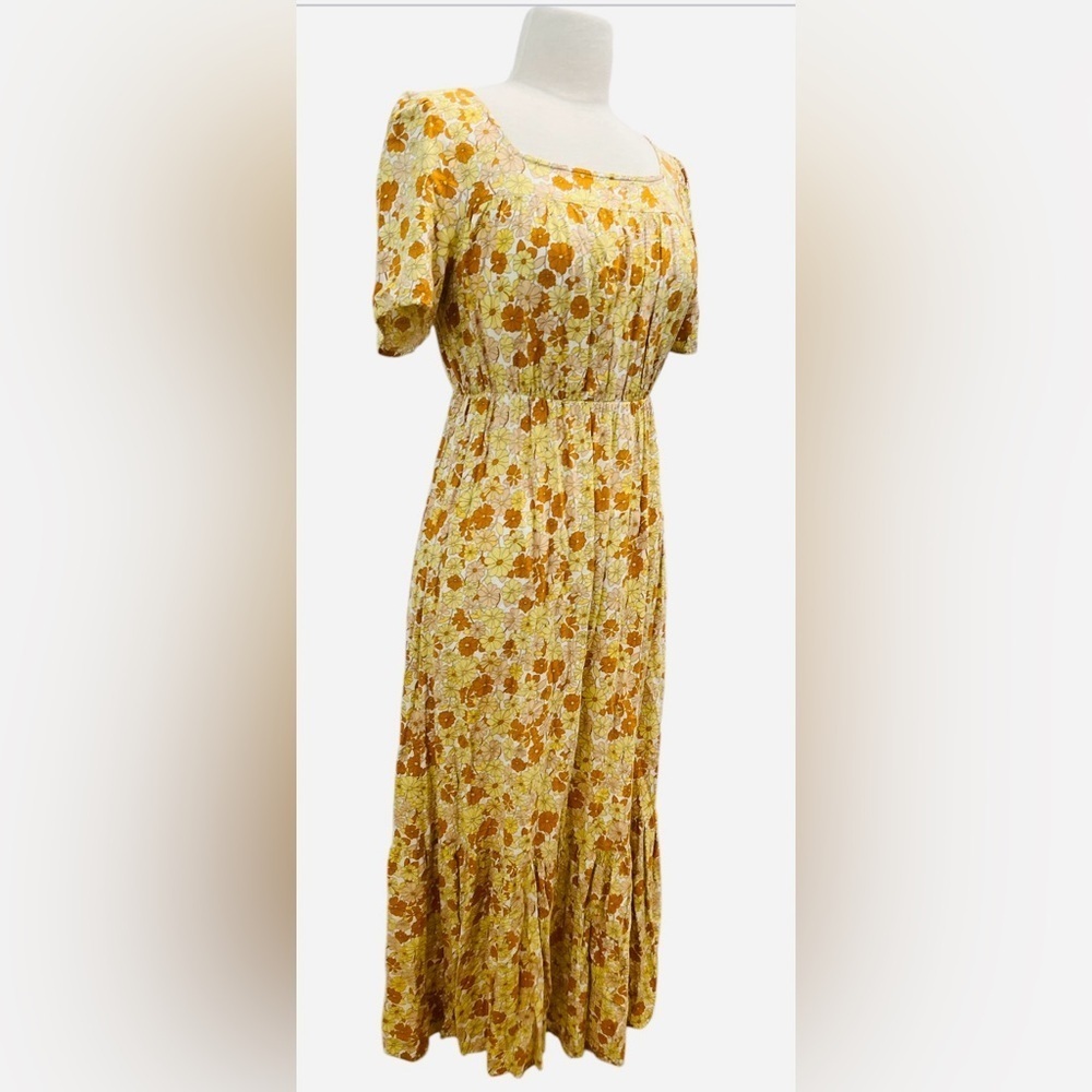 Floral 🌻Yellow Midi Dress